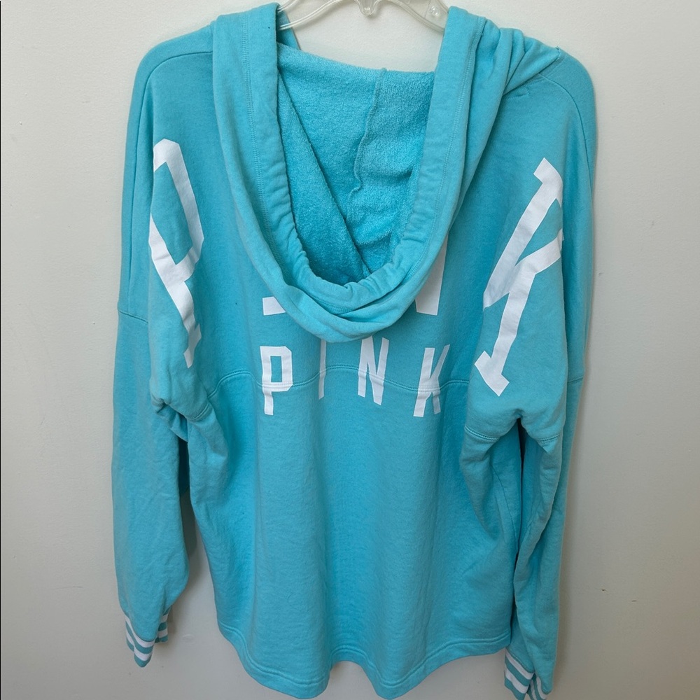 PINK Victoria's Secret Turquoise Hoodie - Picture 2 of 14